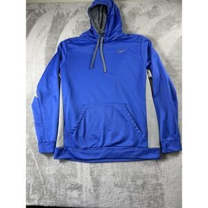 Nike Mens Hoodie Pullover Royal Blue Thermafit XL. College Varsity Sports